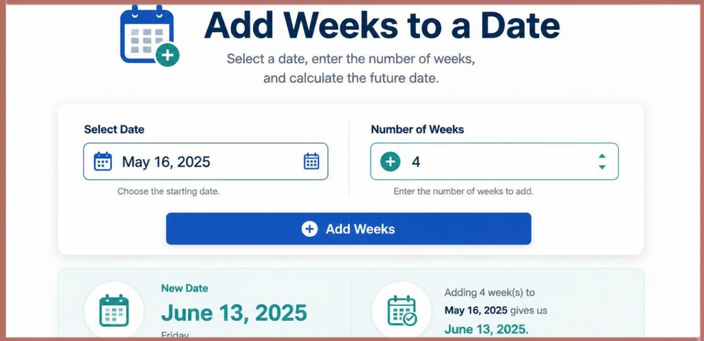 Weeks to a Date